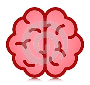 Human brain flat icon vector