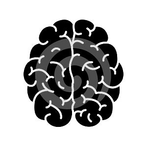 Human brain flat vector icon