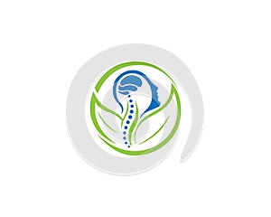 Human Brain Health Nature Head Logo Design