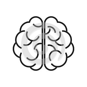 Human brain icon. Isolated on white background. Isolated.