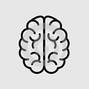 Human brain icon. Vector illustration