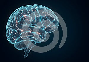 Human brain illustration network