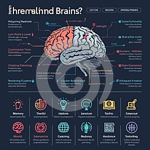 Human Brain Infographic Elements