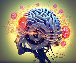 Human Brain Knowledge, Generative AI Illustration