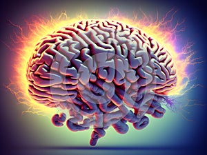 Human Brain Knowledge, Generative AI Illustration