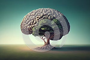 The human brain is like a growing tree.