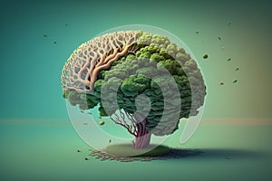 The human brain is like a growing tree.