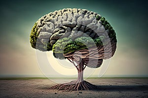 The human brain is like a growing tree.
