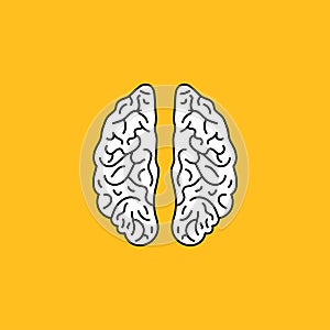 Human brain medical symbol, vector