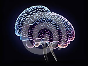 Human brain on mental idea mind Concept. Generative AI.