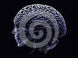 Human brain on mental idea mind Concept. Generative AI.