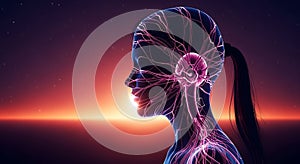 Human Brain Network Illustration