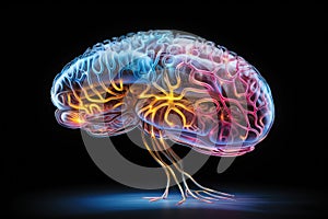 Human brain neural plasticity, neuroscience and neurobiology. Neurological diseases, mind disorders with neuroradiology oncology.