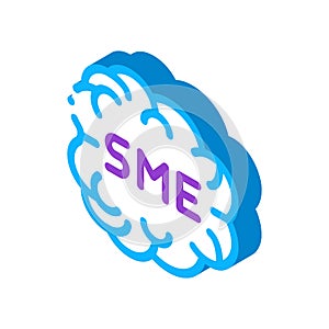 Human Brain Sme Business isometric icon vector illustration