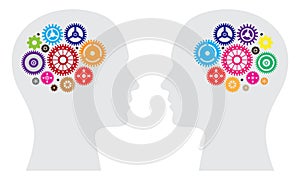 Human brains with wheel collection