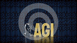 The Human Bust Ana AGI for Technology concept 3d rendering