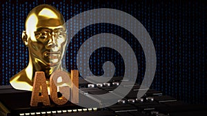The Human Bust Ana AGI for Technology concept 3d rendering