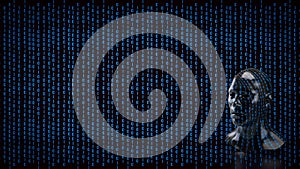 The Human Bust Ana AGI for Technology concept 3d rendering