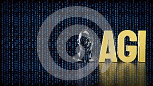 The Human Bust Ana AGI for Technology concept 3d rendering