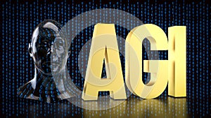 The Human Bust Ana AGI for Technology concept 3d rendering