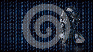 The Human Bust Ana AGI for Technology concept 3d rendering