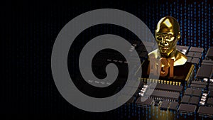 The Human Bust Ana AGI for Technology concept 3d rendering