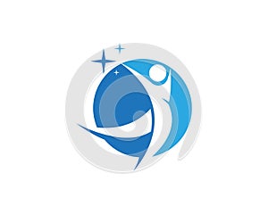 Human caracter Logo design template photo