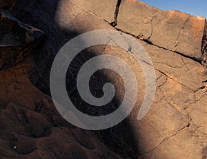 Human - Cave paintings and petroglyphs at Boumediene ,Tassili nAjjer national park, Algeria