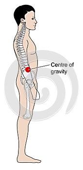 Human centre of gravity photo