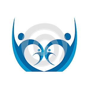 Human character logo sign Health care logo sign,Healthcare vector logo concept illustration