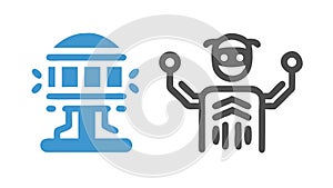 Human Cyborg Robot Integration Technology Vector, vector design Generative AI