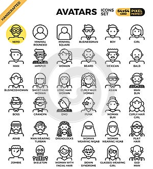 Human diversity avatar icons