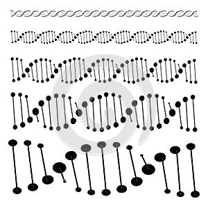 Human dna chain or genome helix molecule seamless lines