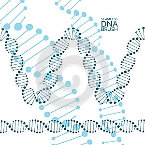 Human dna chain or genome helix molecule seamless lines