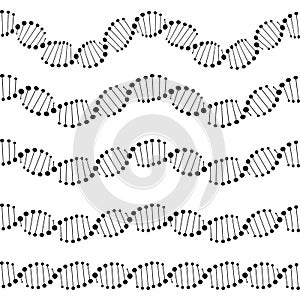 Human dna chain or genome helix molecule seamless lines