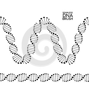 Human dna chain or genome helix molecule seamless lines