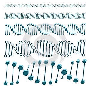 Human dna chain or genome helix molecule seamless lines