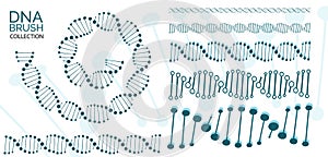Human dna chain or genome helix molecule seamless lines