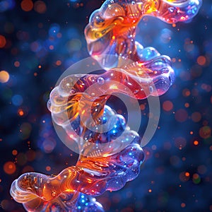 Human DNA, the genetic code. Medically concept illustration