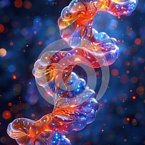 Human DNA, the genetic code. Medically concept illustration photo