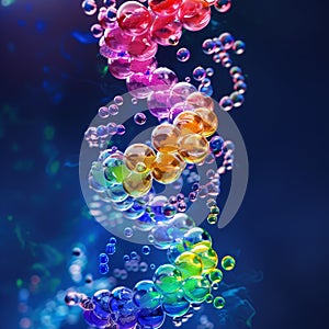 Human DNA, the genetic code. Medically concept illustration photo