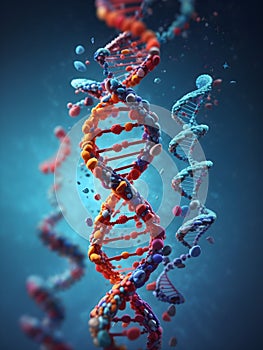 Human dna strand. Science or medicine concept