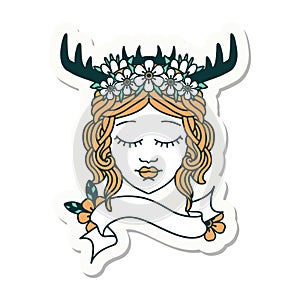 human druid sticker for role play game