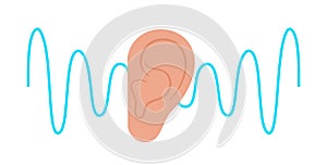 Human hearing icon photo