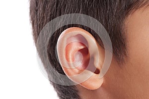 Human ear closeup.