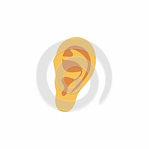 Human ear icon. Vector design isolated on white background