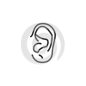 Human ear line icon