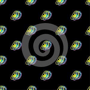 Human Ear pattern seamless. Ears background