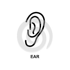 human ear simple line icon