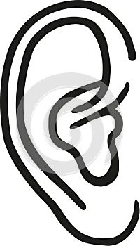Human ear vector